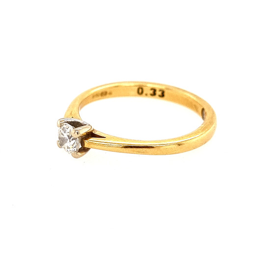 Pre Owned 18ct Diamond Solitaire ZN150